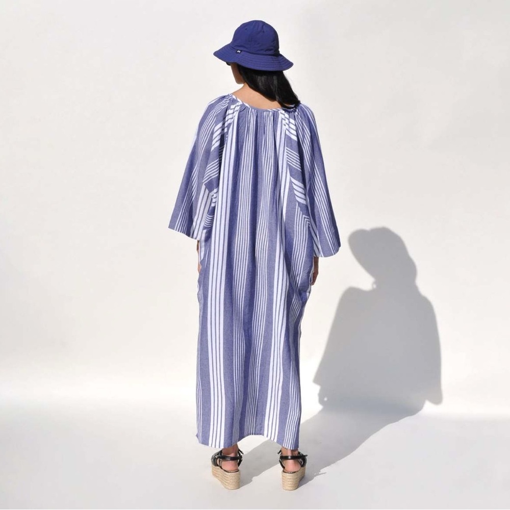 MARA HOFFMAN LUZ COVER UP - NAVY MULTI - Picture 2 of 4